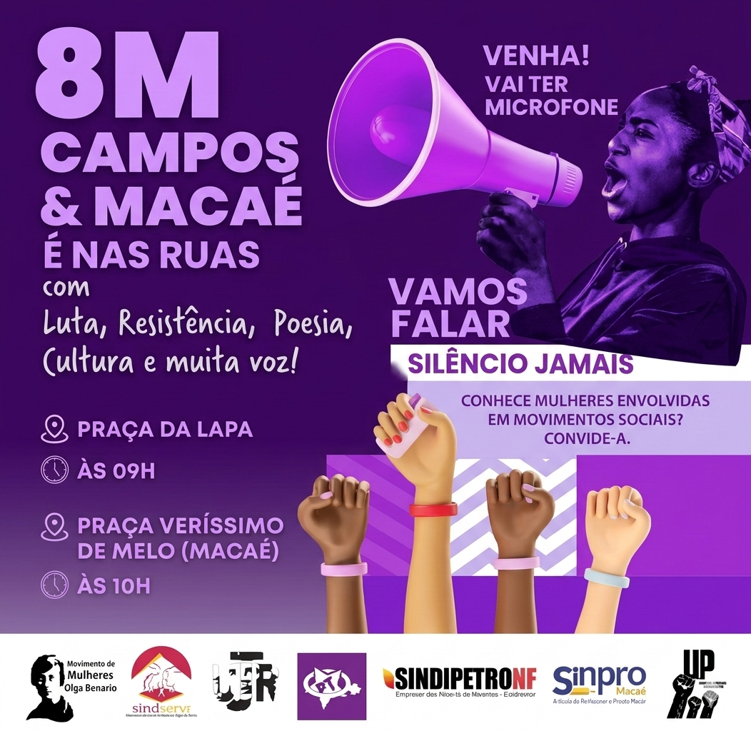 Dia Internacional da Mulher terá mobilização com atos em cidades da região