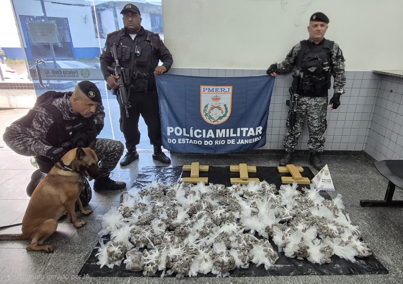 PM apreende 10 kg de maconha em casa usada pelo tráfico em Guarus