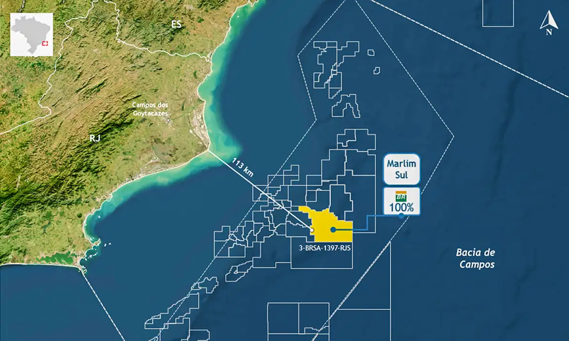 A Petrobras descobriu a presença de óleo em poço exploratório no campo de Marlim Sul, localizado no pré-sal da Bacia de Campos, litoral do Rio de Janeiro.