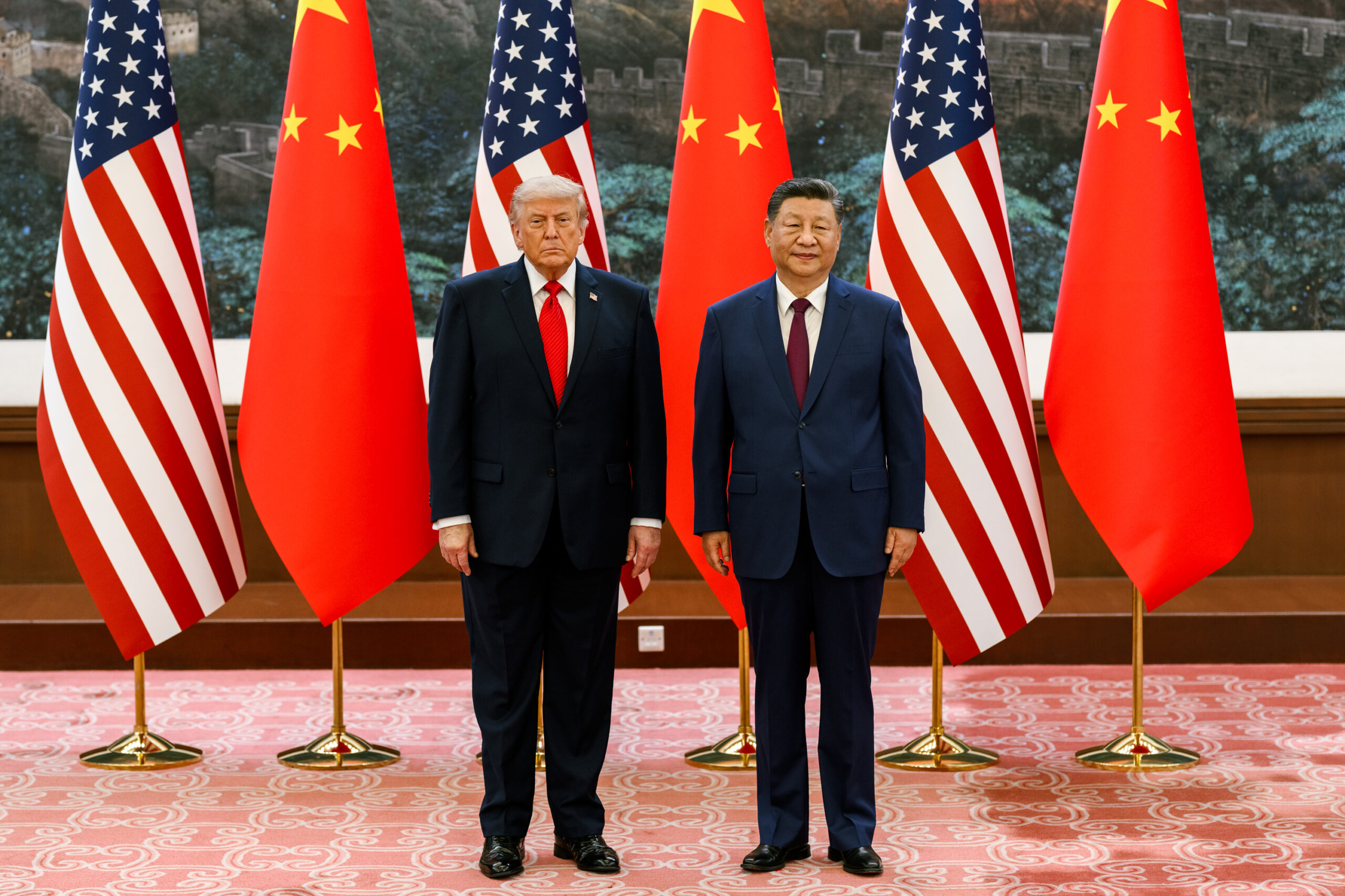Donald Trump e Xi Jinping em encontro bilateral em maio de 2026