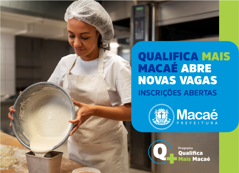 Imagem de divulgação do programa Qualifica + Macaé